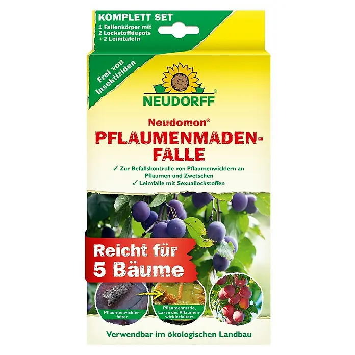 Neudorff Neudomon Pflaumenmaden-Falle - Wirkungsdauer: 6 Wochen, 1 Stk. - Bild der Neudorff Neudomon Pflaumenmaden-Falle, ein Schädlingsbekämpfungsmittel für den ökologischen Landbau.
