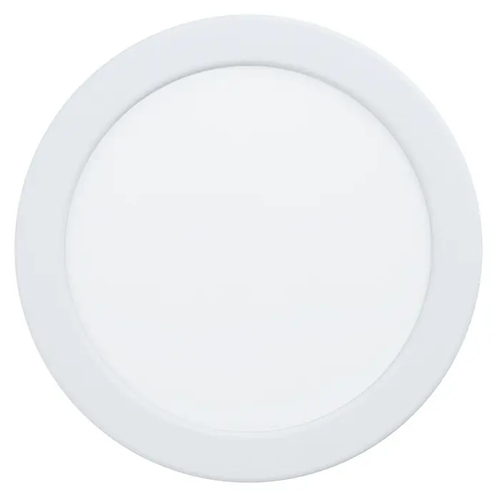 Eglo Fueva 5 LED-Einbauspot - 10,5 W, Warmweiß, Weiß, Ø x H: 16,6 x 2,6 cm, IP44 - Weiße Deckenleuchte in runder Form. Das Lichtdesign ist schlicht und modern und passt gut in jeden Raum.