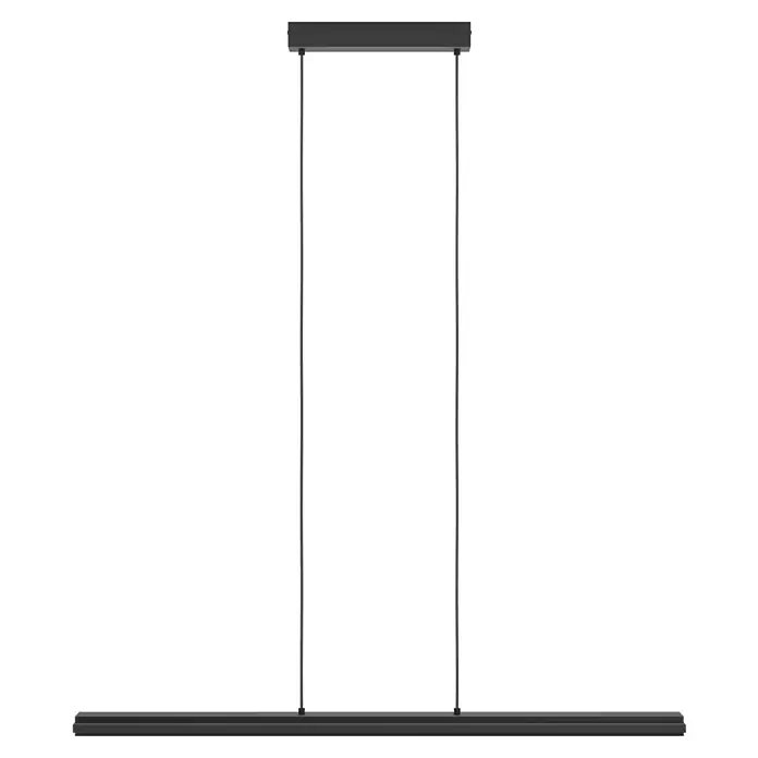 Eglo LED-Pendelleuchte CAMBULOS - 34 W, L x B x H: 93,5 x 105 x 110 cm, Schwarz, Warmweiß - Bild eines modernen grauen Schiebetürsystems mit horizontalen Lamellen, ideal für minimalistische Interieurs.