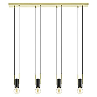 Eglo Pendelleuchte BITACHITO (40 W, L x B x H: 93 x 55 x 110 cm, Schwarz/Messing, E27)