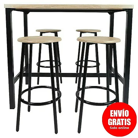 Home Deco Factory  Mesa alta con taburetes Loka