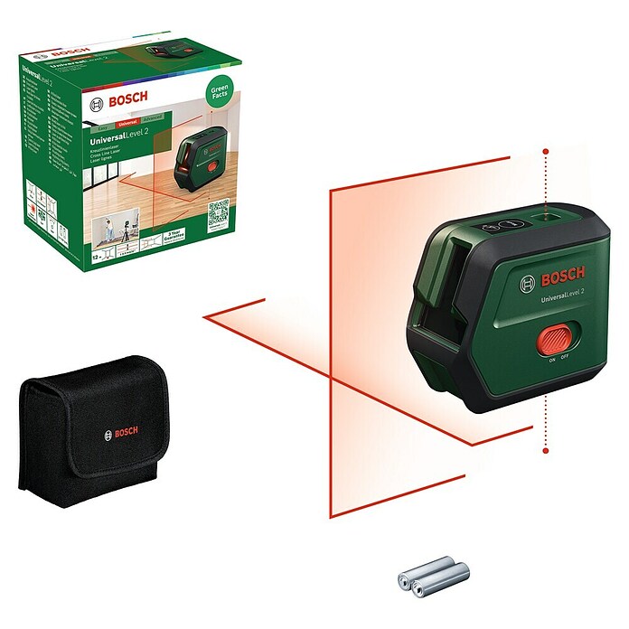 Bosch Križni linijski laser UniversalLevel 2  (Maksimalno območje delovanja: 5 m - 20 m) | 1941 - Laser- und elektrische Messgeräte | BADM - Meßwerkzeuge | BAD - Handwerkzeuge | BA - Handwerkzeuge | B - Werkz/Masch/Maschzubeh/Auto | BAUHAUS