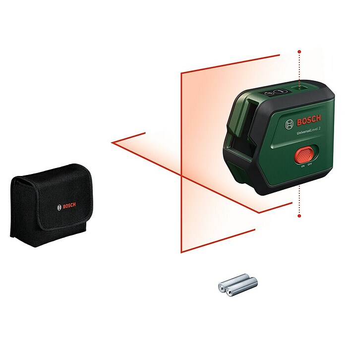 Bosch Križni linijski laser UniversalLevel 2  (Maksimalno območje delovanja: 5 m - 20 m) | 1941 - Laser- und elektrische Messgeräte | BADM - Meßwerkzeuge | BAD - Handwerkzeuge | BA - Handwerkzeuge | B - Werkz/Masch/Maschzubeh/Auto | BAUHAUS