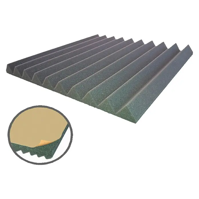 Bur2000 Placa absorbente acústica Silence Sierra - 45 x 45 x 4,3 cm, Espuma de PU - Paneles de espuma piramidales para insonorización y tratamiento acústico, ideales para estudios y home theaters.