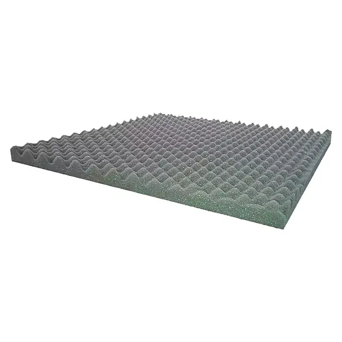 Bur2000 Placa absorbente acústica Silence Onda Autoadhesiva - 50 x 50 x 3 cm, Espuma de PU - Primer plano de espuma acústica, ideal para reducir el eco y la reverberación en estudios y home theaters.