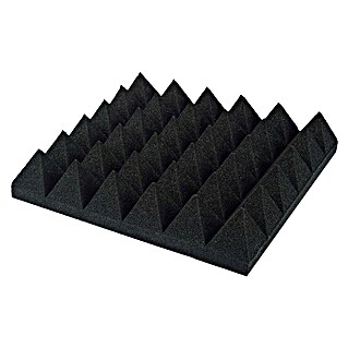 Bur2000 Placa absorbente acústica Pirámide Autoadhesiva (45 x 45 x 4,3 cm, Espuma de PU)