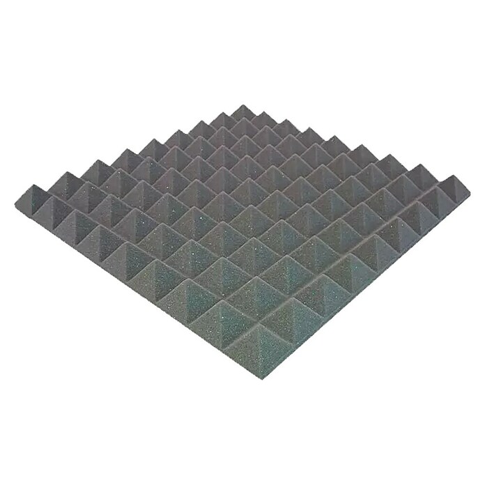 Bur2000 Placa absorbente acústica Pirámide Autoadhesiva (45 x 45 x 4,3 cm, Espuma de PU) | BAUHAUS