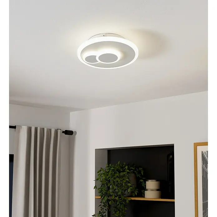 Eglo LED-Deckenleuchte CADEGAL - 7,8 W, L x B x H: 20 x 20 x 5 cm, Weiß, Rund - Moderne LED-Deckenleuchte mit kreisförmigem Design, ideal für stilvolle Innenräume und energieeffiziente Beleuchtung im Wohnbereich.