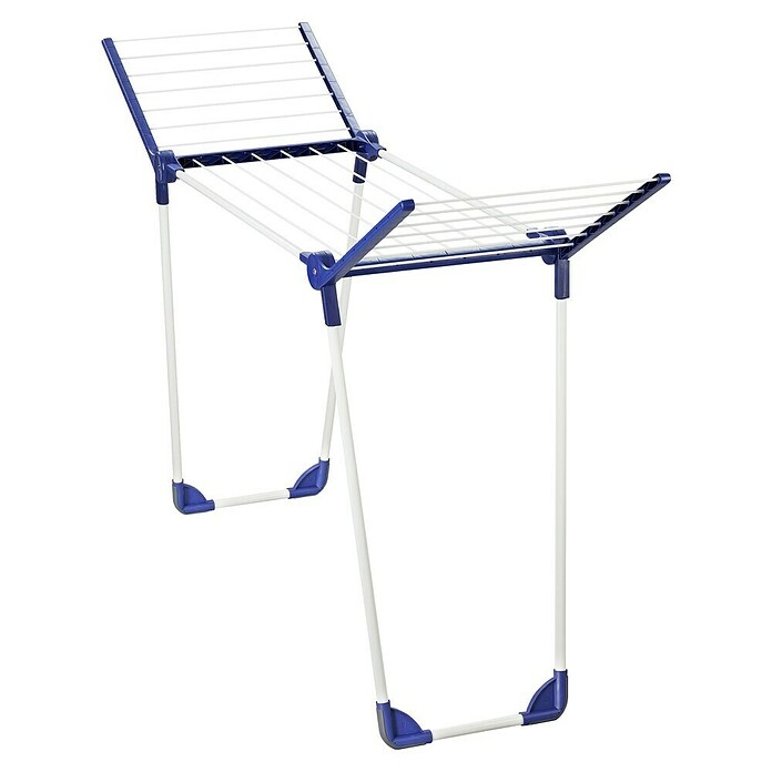Leifheit Flügel-Wäscheständer Pegasus 120 Solid Bath (Länge Wäscheleine: 12 m, L x B x H: 149 x 43 x 76 cm, Weiß/Blau) | BAUHAUS