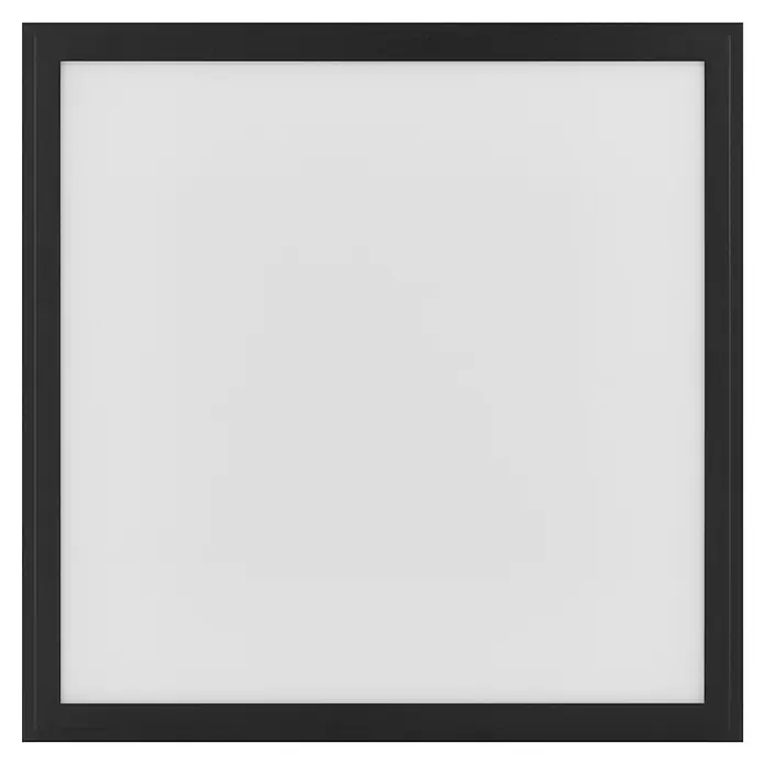 Eglo connect.z LED-Panel Salobrena - 21,5 W, L x B x H: 45 x 45 x 5 cm, Schwarz, Mehrfarbig - Schwarzer Bilderrahmen mit einer weißen Leinwand, ideal für Kunstprojekte oder als minimalistisches Dekorationsstück.