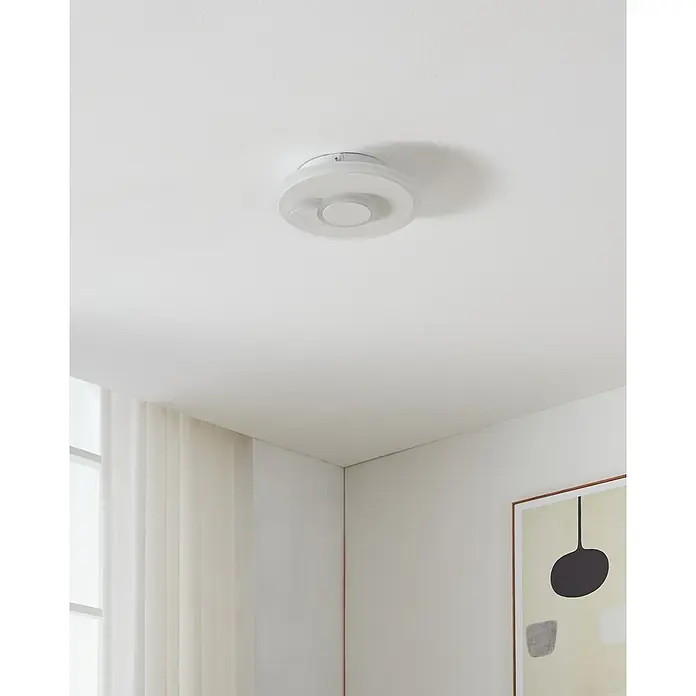 Eglo LED-Deckenleuchte CADEGAL - 7,8 W, L x B x H: 20 x 20 x 5 cm, Weiß, Rund - Deckenleuchte mit runder Form und diffusem Licht, die eine moderne und elegante Atmosphäre in den Raum bringt. Ideal für Wohnzimmer.