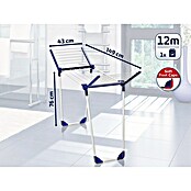 Leifheit Flügel-Wäscheständer Pegasus 120 Solid Bath (Länge Wäscheleine: 12 m, L x B x H: 149 x 43 x 76 cm, Weiß/Blau) | BAUHAUS