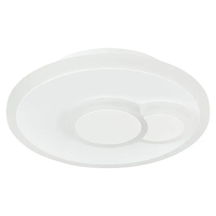 Eglo LED-Deckenleuchte CADEGAL - 7,8 W, L x B x H: 20 x 20 x 5 cm, Weiß, Rund - Moderne weiße Deckenleuchte mit mehreren runden Elementen, die ein elegantes und minimalistisches Design für Innenräume bietet.