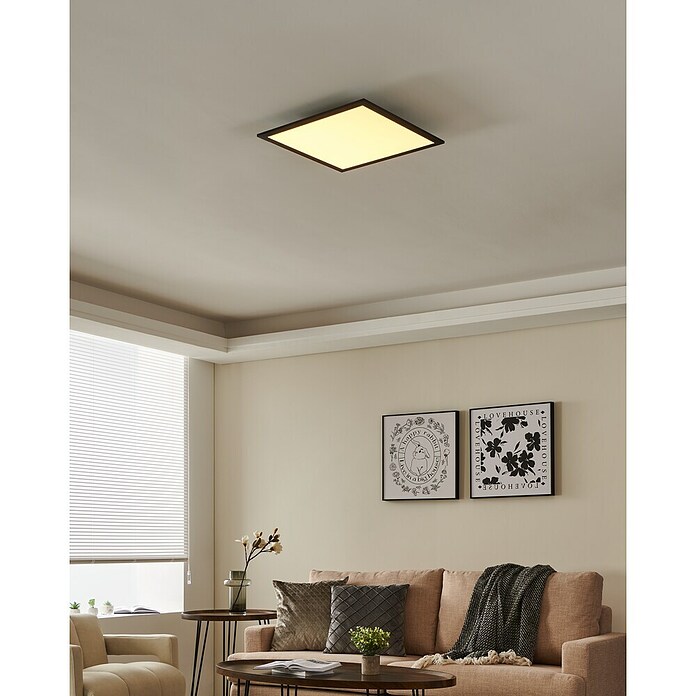 Eglo connect.z LED-Panel Salobrena Z (21,5 W, L x B x H: 45 x 45 x 5 cm, Schwarz, Mehrfarbig) | BAUHAUS