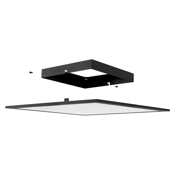 Eglo connect.z LED-Panel Salobrena - 21,5 W, L x B x H: 45 x 45 x 5 cm, Schwarz, Mehrfarbig - Eine moderne Deckenleuchte in Schwarz und Weiß. Das quadratische Design sorgt für eine stilvolle Beleuchtung im Raum.