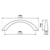 Siro Ručka za namještaj  (Tip ručke za namještaj: Šipka, D x Š x V: 113 x 11 x 27 mm, Aluminij, Kromirano) | BAUHAUS