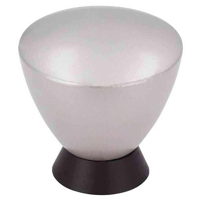 Siro Gumb za pohištvo  (Do x Š x V: 32 x 19 x 33 mm, Plastika, Srebrna) | 1150 - Möbelknöpfe und Griffe | AAEB - Möbelbeschläge | AAE - Beschläge | AA - Eisenwaren | A - Eisenwaren | BAUHAUS