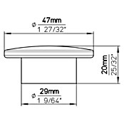 Siro Gumb za pohištvo  (Do x Š x V: 47 x 29 x 20 mm, Plastika, Črna) | 1150 - Möbelknöpfe und Griffe | AAEB - Möbelbeschläge | AAE - Beschläge | AA - Eisenwaren | A - Eisenwaren | BAUHAUS