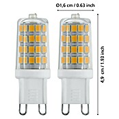 Eglo LED-Lampen Set (G9, Nicht Dimmbar, Warmweiß, 320 lm, 3 W, 2 Stk.) | BAUHAUS