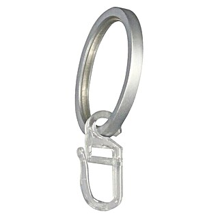 Expo Ambiente Ravni prsten za zavjese (Aluminij, Prikladno za: Šipke za zavjese Ø 20 mm, 10 Kom.)