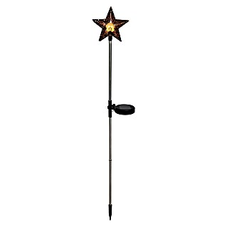 BAUHAUS Dekorativna solarna svjetiljka Stern (0,12 W, D x Š x V: 8,5 x 6 x 82 cm, Crna, IP44)