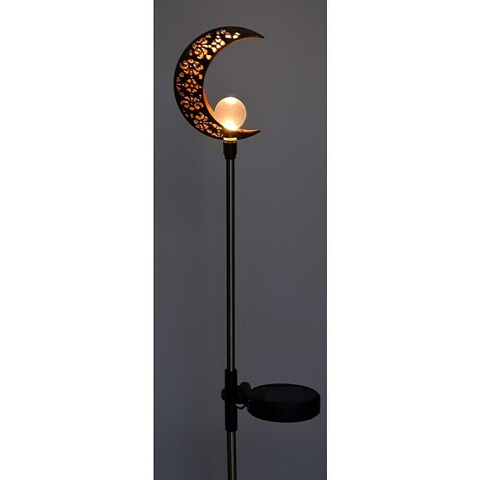 BAUHAUS Solar-Dekoleuchte Mond (0,12 W, L x B x H: 8,5 x 6 x 82 cm, Schwarz, IP44) | BAUHAUS