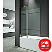 GME Mampara para bañera Open 2 Abatible (An x Al: 120 x 150 cm, Vidrio serigrafiado, Plata brillo) | BAUHAUS