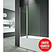 GME Mampara para bañera Open 2 Abatible (An x Al: 120 x 150 cm, Vidrio transparente, Plata brillo) | BAUHAUS