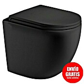 Taza de WC suspendida Kivu (Sin borde de descarga, Salida WC: Horizontal, Negro) | BAUHAUS