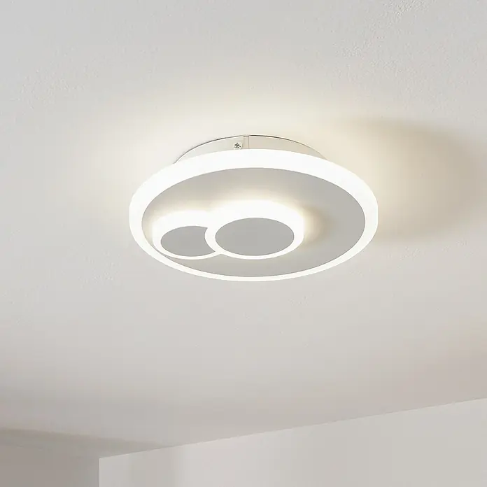 Eglo LED-Deckenleuchte CADEGAL - 7,8 W, L x B x H: 20 x 20 x 5 cm, Weiß, Rund - Moderne Deckenleuchte mit ringförmigem Design, ideal für stilvolle Innenräume und energieeffiziente Beleuchtung.