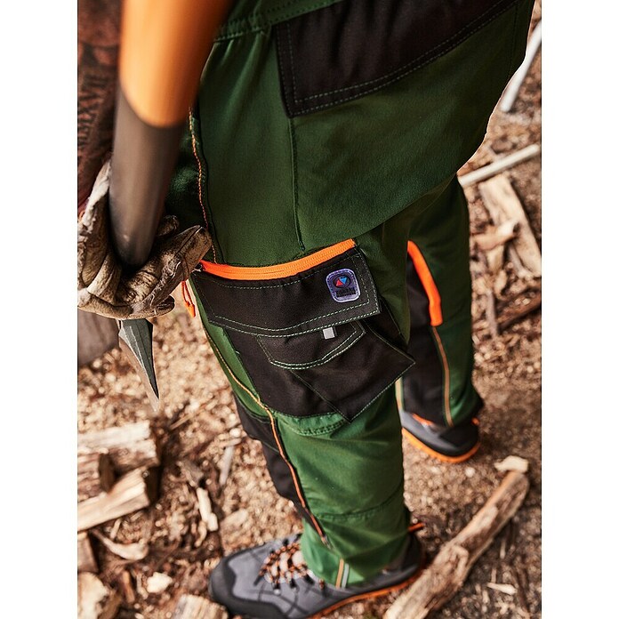 Terrax Workwear Arbeitshose (58, Forstgrün/Orange) | BAUHAUS
