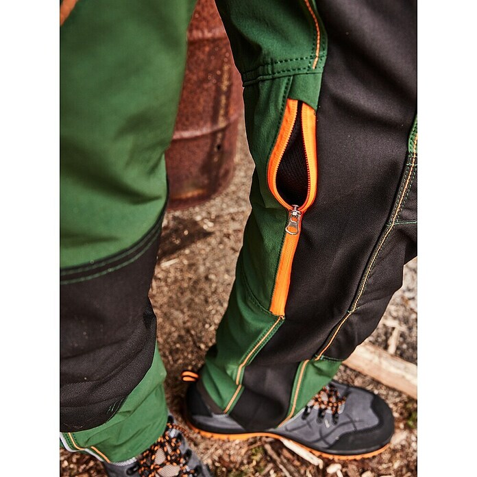 Terrax Workwear Arbeitshose (58, Forstgrün/Orange) | BAUHAUS