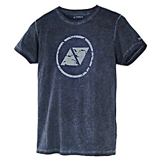 Terrax Workwear T-Shirt Vintage-Optik (Dunkelblau, XXL)