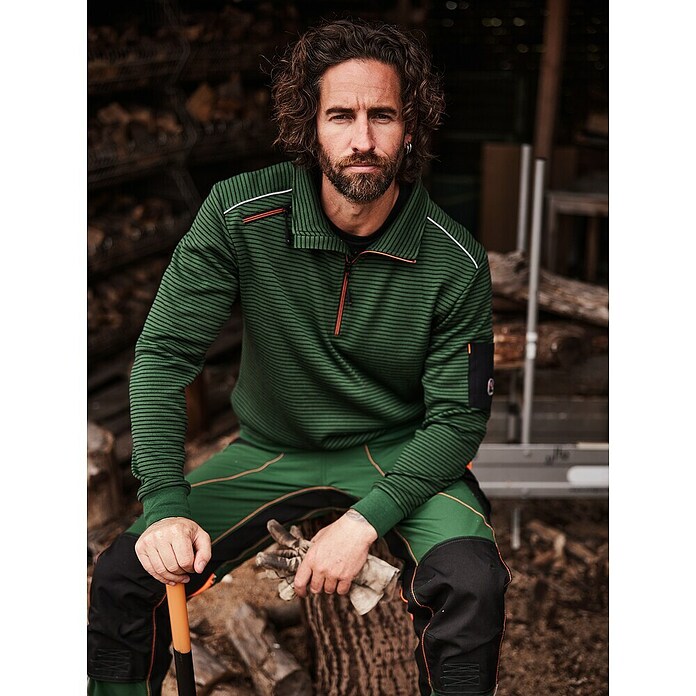 Terrax Workwear Sweatshirt Stricktroyer (Dunkelgrün/Schwarz, XL) | BAUHAUS