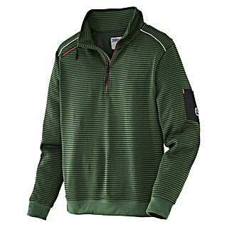 Terrax Workwear Sweatshirt Stricktroyer (Dunkelgrün/Schwarz, M)