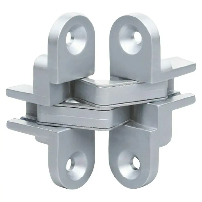 Invado Falttür ND90 - 860 x 1.985 mm, Verkehrsweiß matt, Mittellage: Wabe - Silberfarbenes, mehrgliedriges verdecktes Scharnier für bündige Türen oder Möbel.