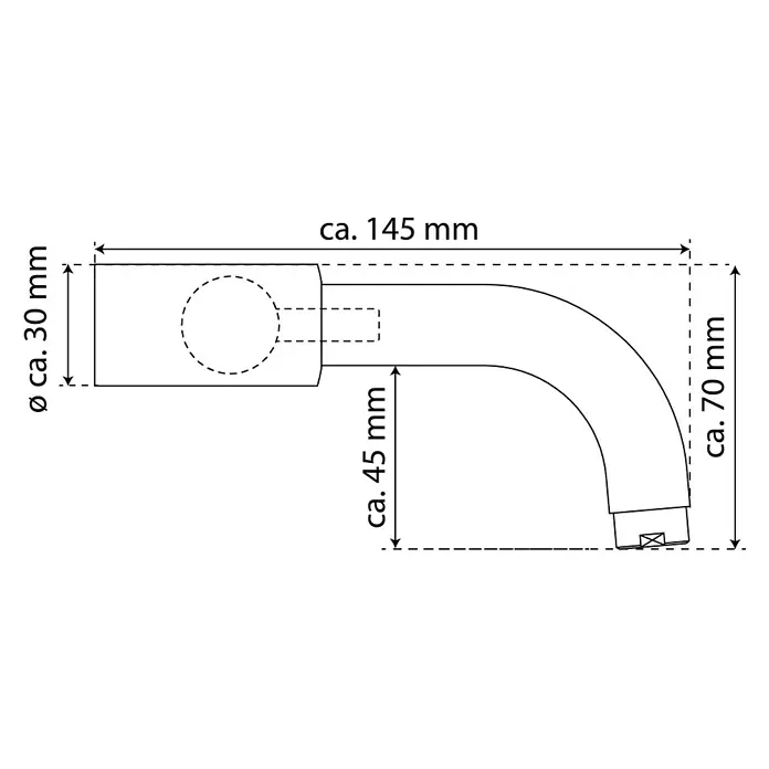 Camargue Kaltwasser-WandventilChrom, Glänzend