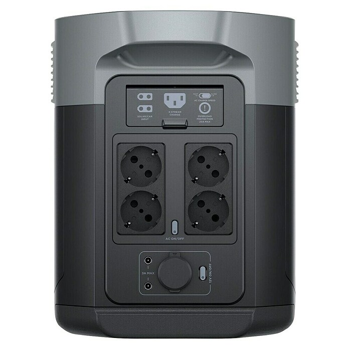 EcoFlow Balkonkraftwerk-Set BKW Delta 2 Max (Nennleistung: 2 400 W, L x B x H: 497 x 242 x 305 mm, IP67) | BAUHAUS