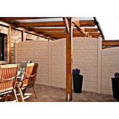 Beckers Betonzaun Abschlussplatte Standard Felsbogen Motiv (200 x 45 cm, Beton, Betongrau) | BAUHAUS