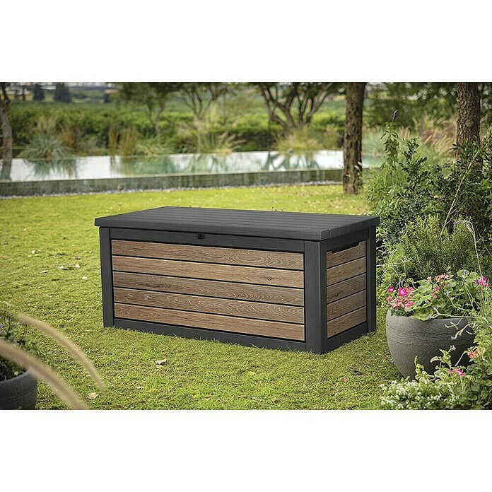Keter Vrtna kutija za pohranu  (D x Š x V: 155 x 72 x 69,5 cm, Plastika, Smeđa, Crna) | BAUHAUS