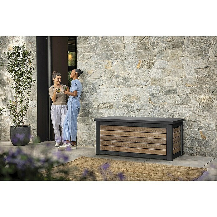 Keter Vrtna kutija za pohranu  (D x Š x V: 155 x 72 x 69,5 cm, Plastika, Smeđa, Crna) | BAUHAUS