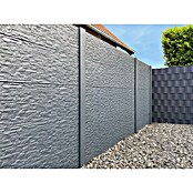 Beckers Betonzaun Zaunelement Standard Rockstone Motiv (200 x 38,5 cm, Beton, Betongrau) | BAUHAUS