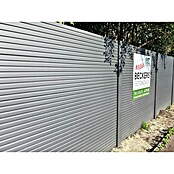 Beckers Betonzaun Zaunelement Klassik Linear Motiv (200 x 38,5 cm, Beton, Betongrau) | BAUHAUS