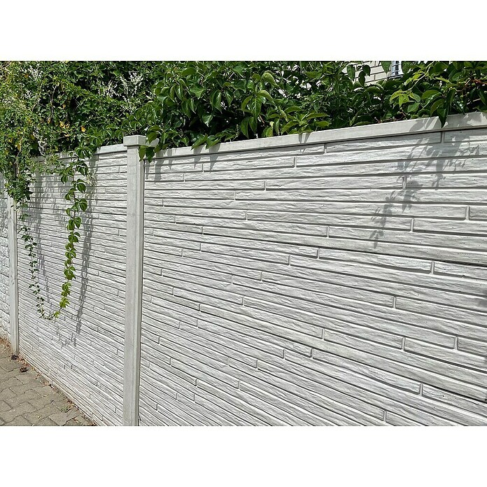 Beckers Betonzaun Zaunelement Klassik Toscana Motiv (184 x 26 cm, Beton, Betongrau) | BAUHAUS
