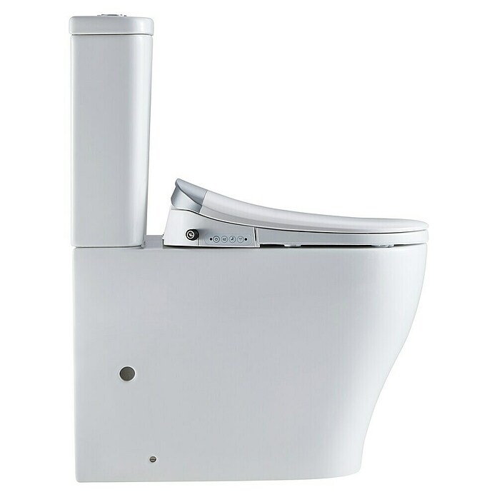 Pack de WC adosado Smart Vanda (Sin borde de descarga, Salida WC: Vertical, Con mando a distancia, Blanco) | BAUHAUS