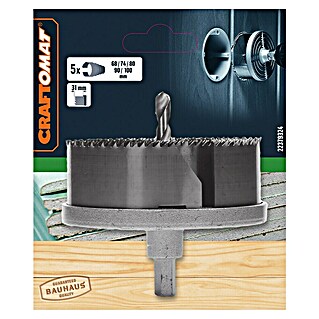 Craftomat Mehrkranzlochsäge (68 mm - 100 mm, Stahl, Schnitttiefe: Max. 31 mm)
