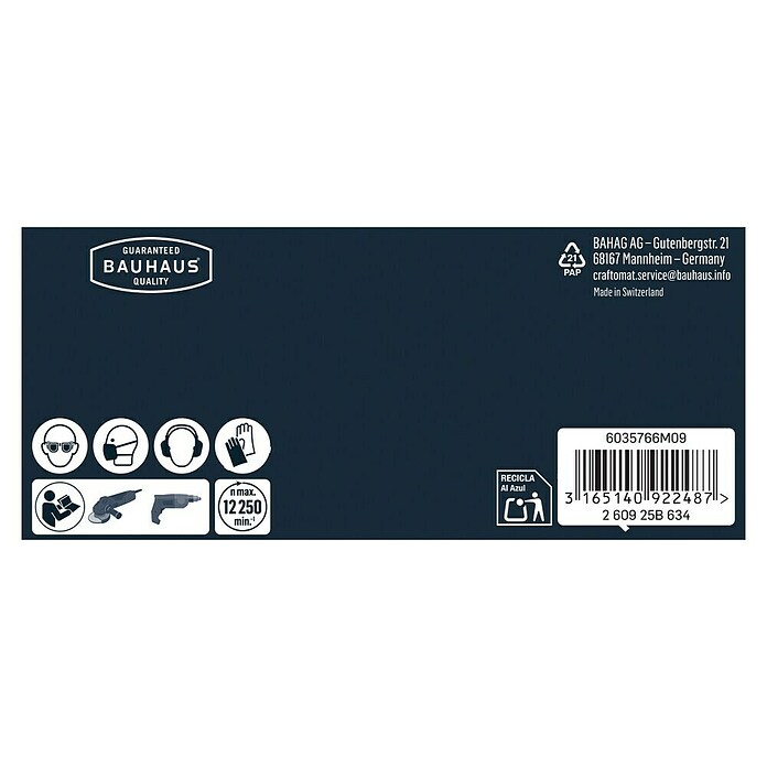 Craftomat Schleifblatt-Set (Durchmesser: 125 mm, 10 Stk., Körnung: 80)