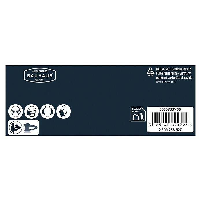 Craftomat Schleifblätter BFWP (Durchmesser: 115 mm, Körnung: 80, Gelocht)
