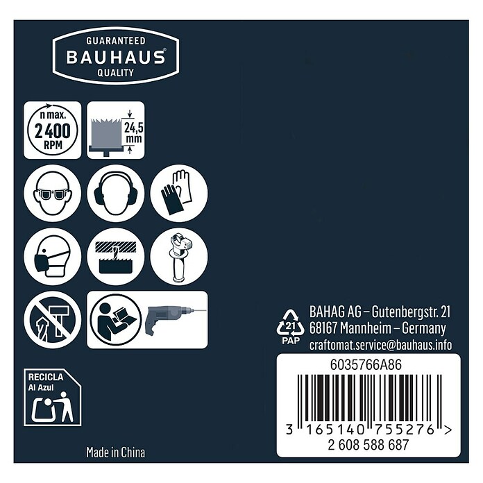 Craftomat Lochsäge (30 mm, Durchmesser Schaft: ¼″ Hex)