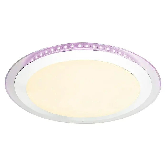 Lavida LED-Deckenleuchte rund Arrco - 30 W, Ø x H: 405 mm x 9 cm, Opal, RGB - Moderne LED-Deckenleuchte mit Farbwechsel. Elegantes Design für stimmungsvolle Beleuchtung in jedem Raum.